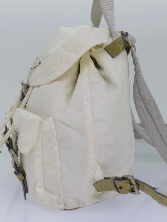 PRADA Backpack Nylon White Silver main image 7